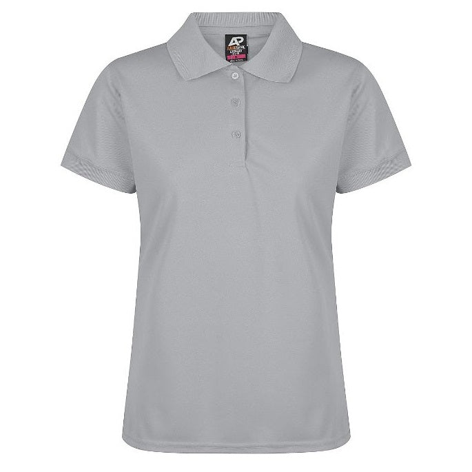 Aussie Pacific N2314 Lachlan Ladies Polo - Silver - Front View