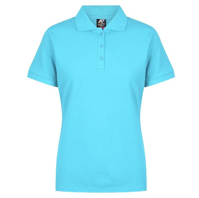 Aussie Pacific N2315 Ladies Claremont Polo - Cyan - Front View