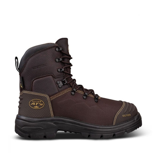 Oliver 65-490 Brown 150Mm Lace Up Waterproof Safety Boot With Penetration Protection