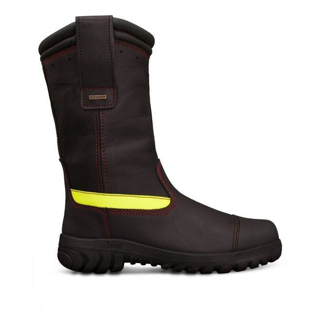 Oliver 66-496 Black 300Mm Pull On Structural Firefighter Composite Safety Boot