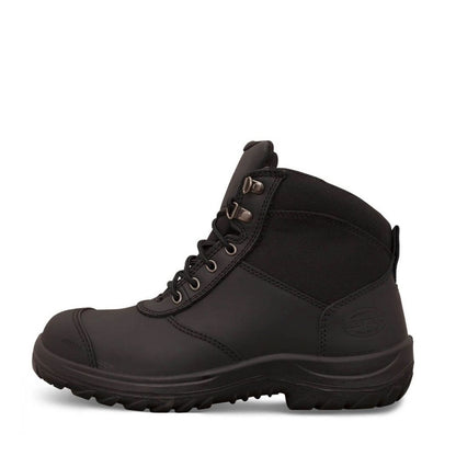 Oliver 34-660 Black Zip Side Ankle Safety Boots