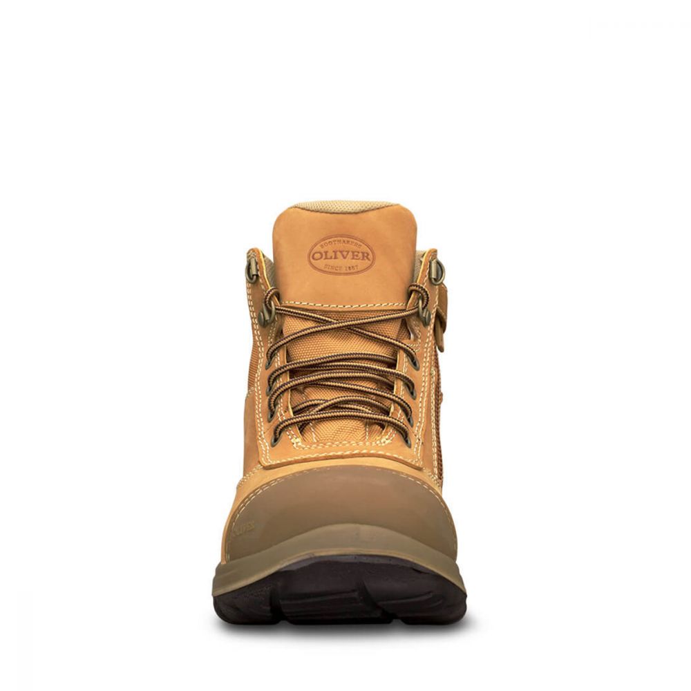 Oliver 34-662 Wheat Zip Side Ankle Safety Boots