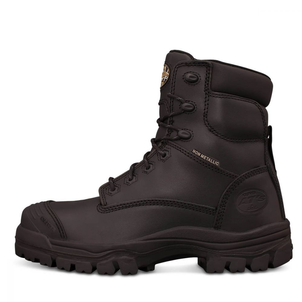 Oliver 45-645Z Black Zip Side Composite Safety Boots Black