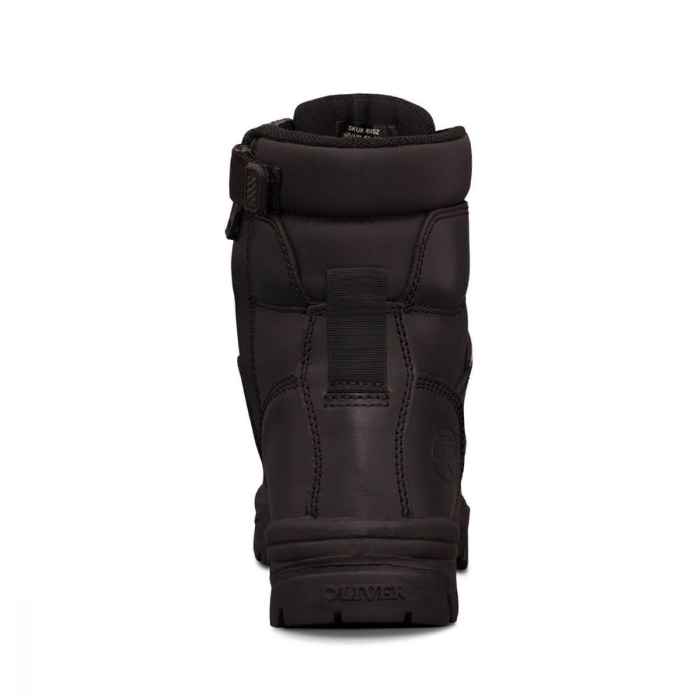 Oliver 45-645Z Black Zip Side Composite Safety Boots Black