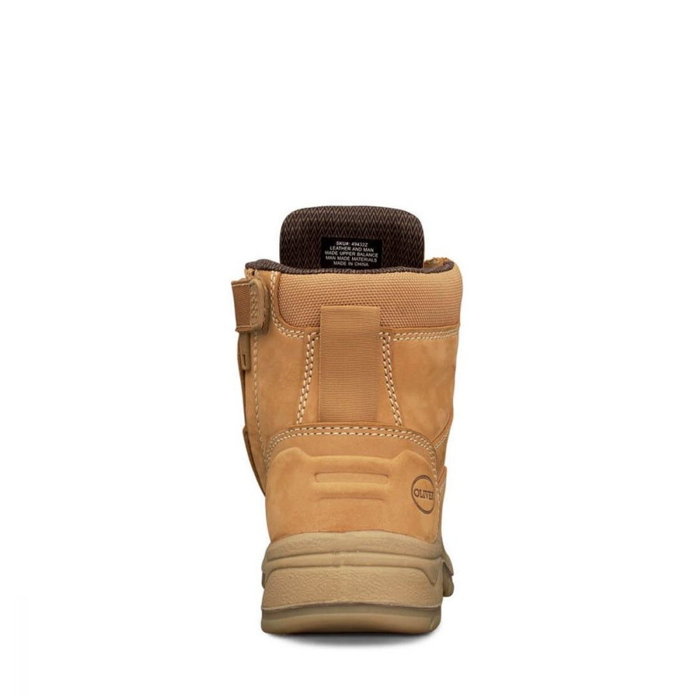 Oliver 49-432Z Ladies Wheat Zip Side Safety Boots