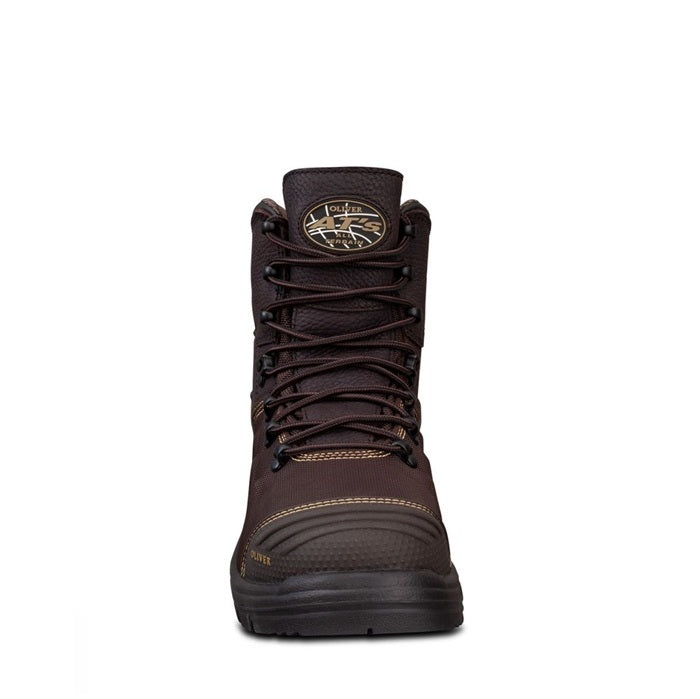Oliver 65-490 Brown 150mm Lace Up Waterproof Safety Boots With Penetration Protection