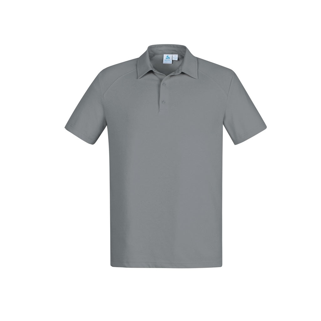 Biz Collection P011MS Byron Mens Polo - Silver - Front View