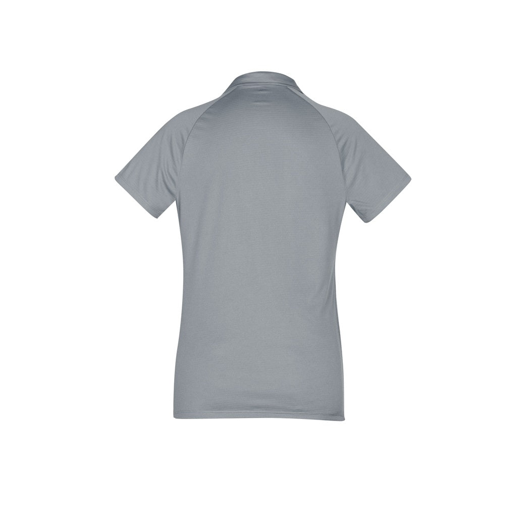 Biz Collection P012LS Academy Ladies Contrast Polo Silver/Charcoal Colour Back View