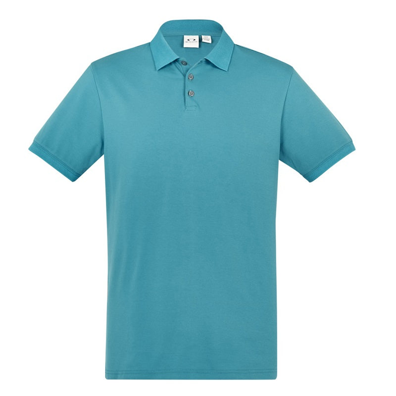 Biz Collection P105MS Mens City Polo - Teal - Alternative Front View