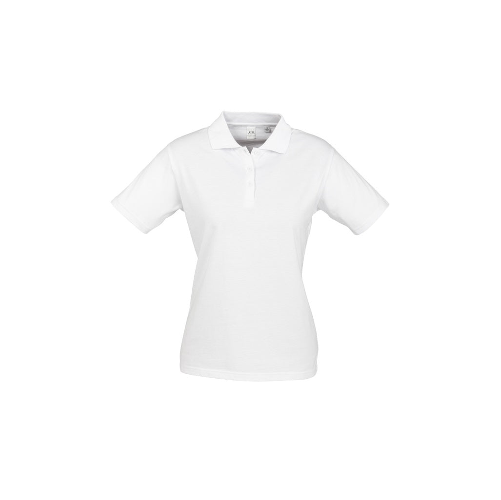 Biz Collection P112LS Ice Ladies Work Polo White Colour Front View
