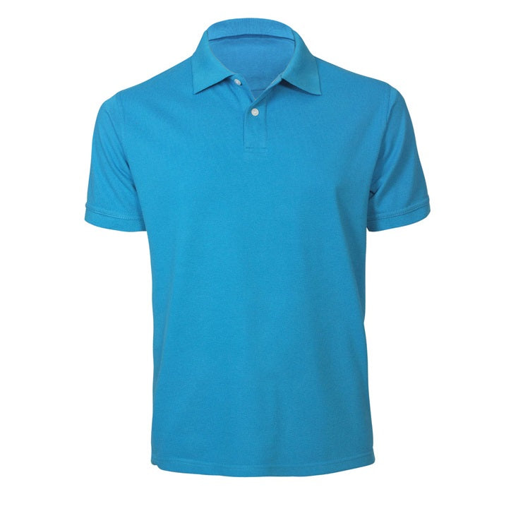 Biz Collection P2100 Mens Neon Polo - Cyan/Blue - Front View