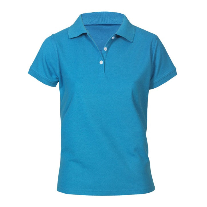 Biz Collection P2125 Ladies Neon Polo - Cyan/Blue - Front View