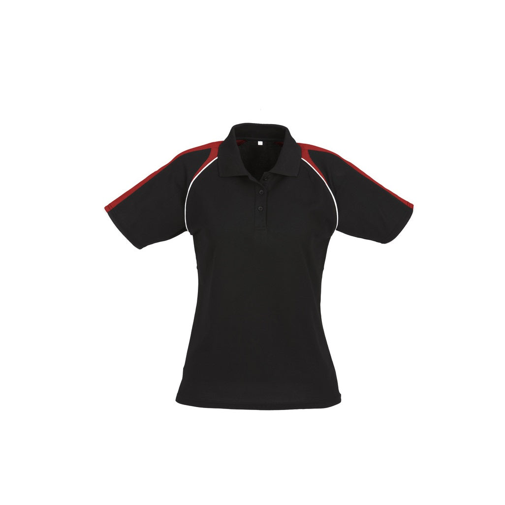 Biz Collection P225LS Triton Ladies Polo - Black/Red/White - Alternative Front View