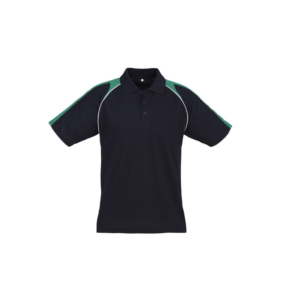Biz Collection P225MS Triton Mens Polo - Navy/Kelly Green/White - Alternative Front View