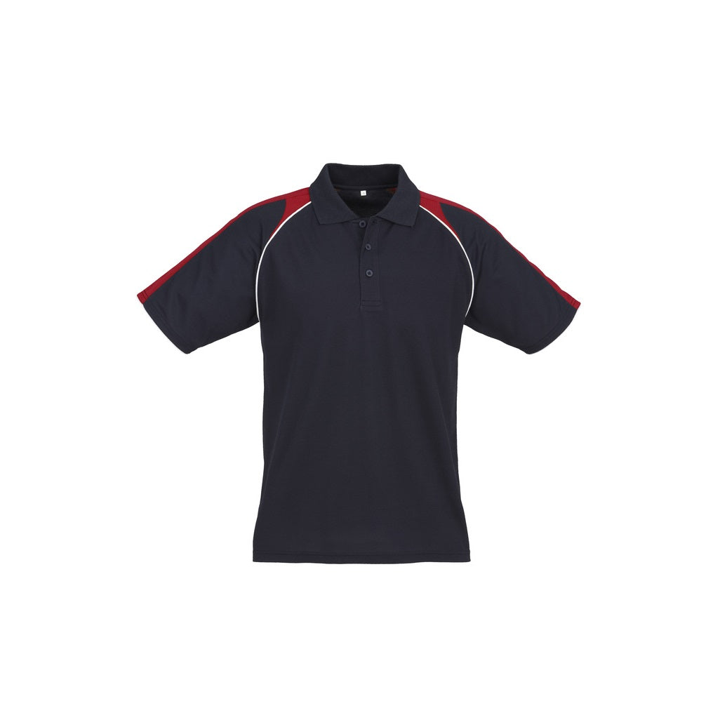 Biz Collection P225MS Triton Mens Polo - Navy/Red/White - Front View