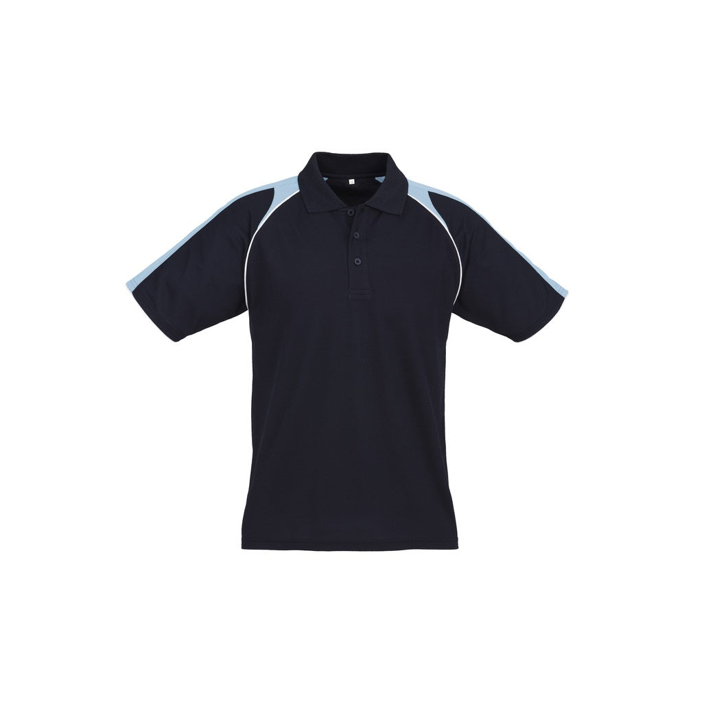 Biz Collection P225MS Triton Mens Polo - Navy/Spring Blue/White - Alternative Front View