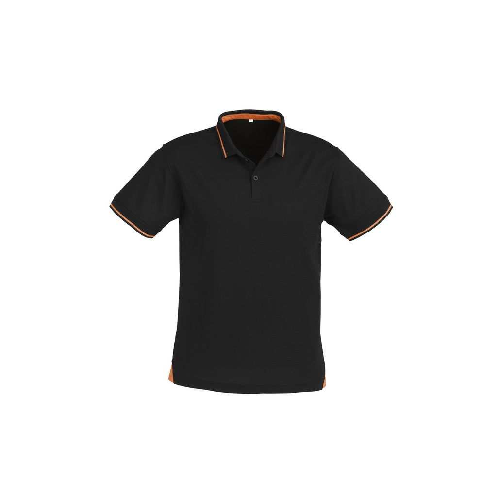 Biz Collection P226MS Jet Mens Polo - Black/Orange - Front View