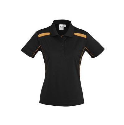 Biz Collection P244LS Ladies United Polo Black/Orange