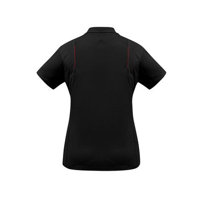 Biz Collection P244LS Ladies United Polo Black/Red