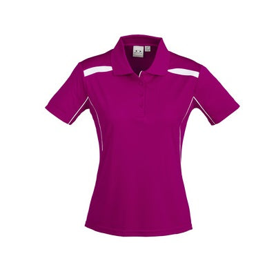 Biz Collection P244LS Ladies United Polo Magenta/White