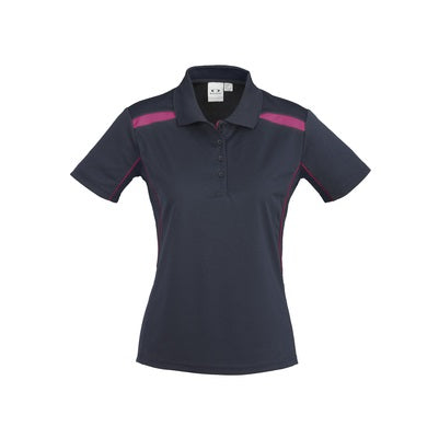 Biz Collection P244LS Ladies United Polo Navy/Magenta