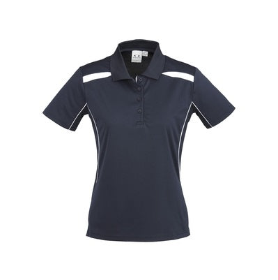 Biz Collection P244LS Ladies United Polo Navy/White