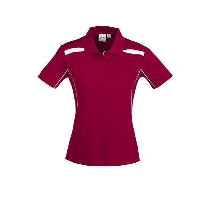 Biz Collection P244LS Ladies United Polo Red/White
