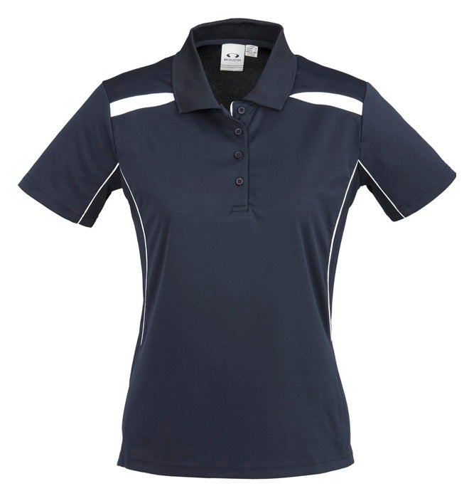 Biz Collection P244LS Ladies United Polo - Navy/White - Alternative Front View