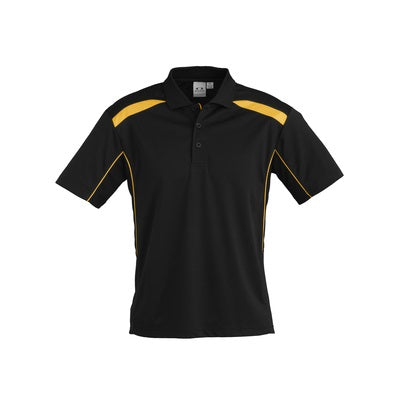 Biz Collection P244MS Mens United Polo - Black/Gold - Alternative Front View