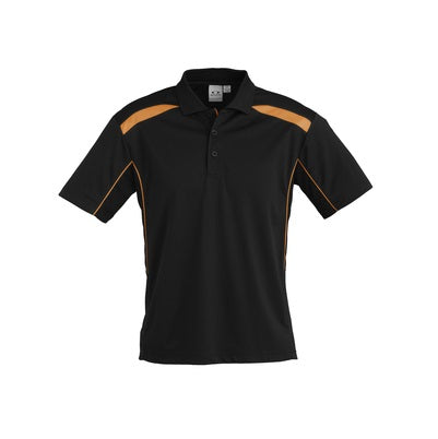 Biz Collection P244MS Mens United Polo - Black/Orange - Alternative Front View