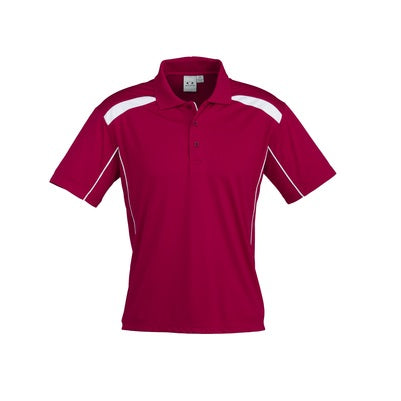 Biz Collection P244MS Mens United Polo - Red/White - Alternative Front View