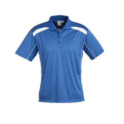 Biz Collection P244MS Mens United Polo - Royal/White - Front View