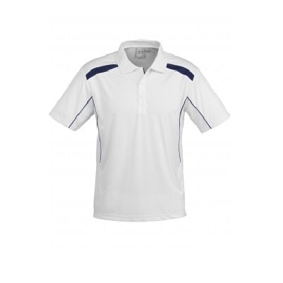Biz Collection P244MS Mens United Polo - White/Navy - Front View