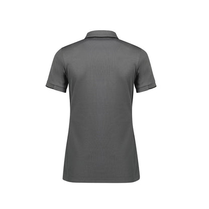 Biz Collection P313LS Women's Focus Short Sleeve Polo Colour Ash/Black - Back view