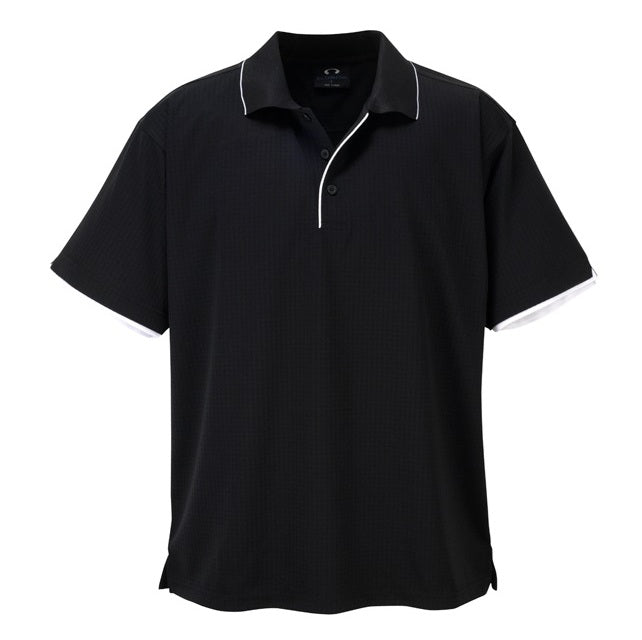 Biz Collection P3200 Mens Elite Polo - Black/White - Alternative Front View