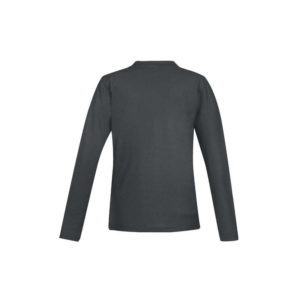 Biz Collection P400LL Crew Ladies L/S Polo in colour Charcoal - back view