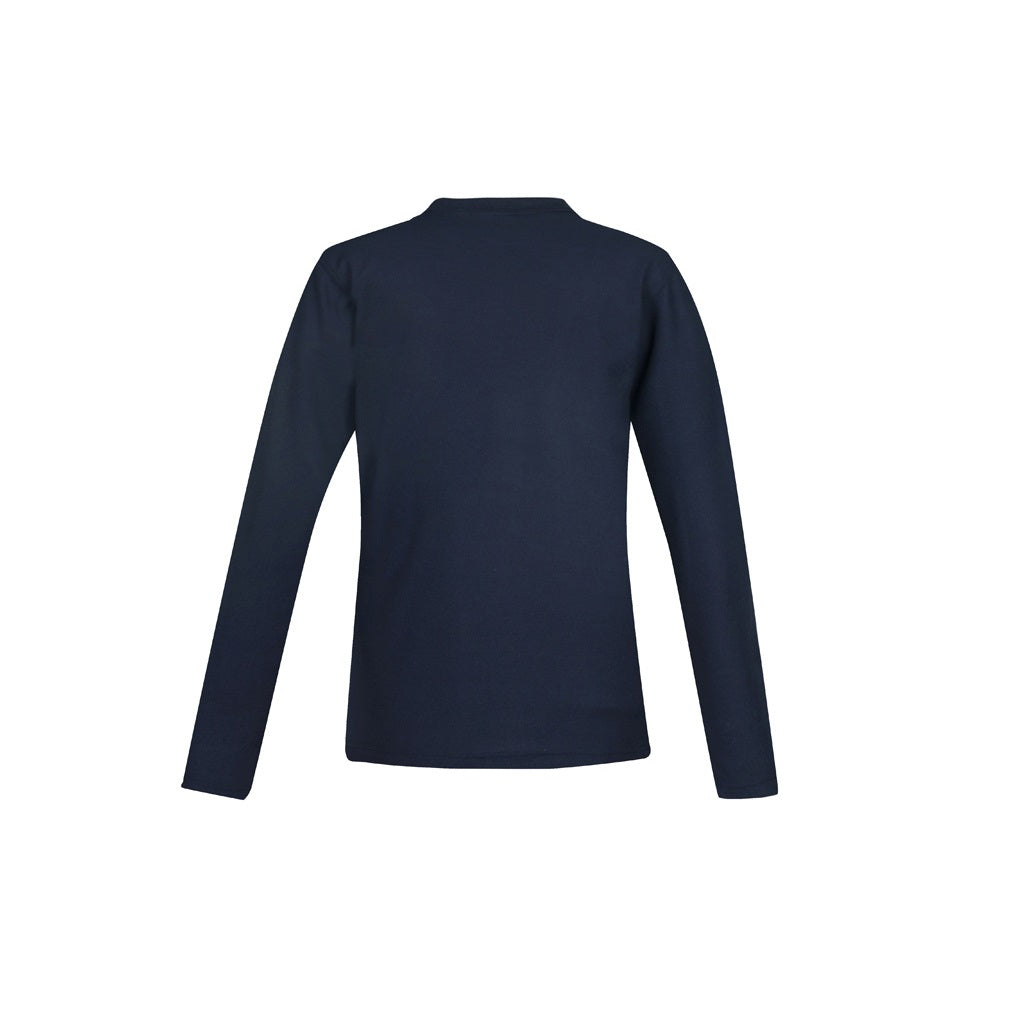 Biz Collection P400LL Crew Ladies L/S Polo in colour Navy - Back view