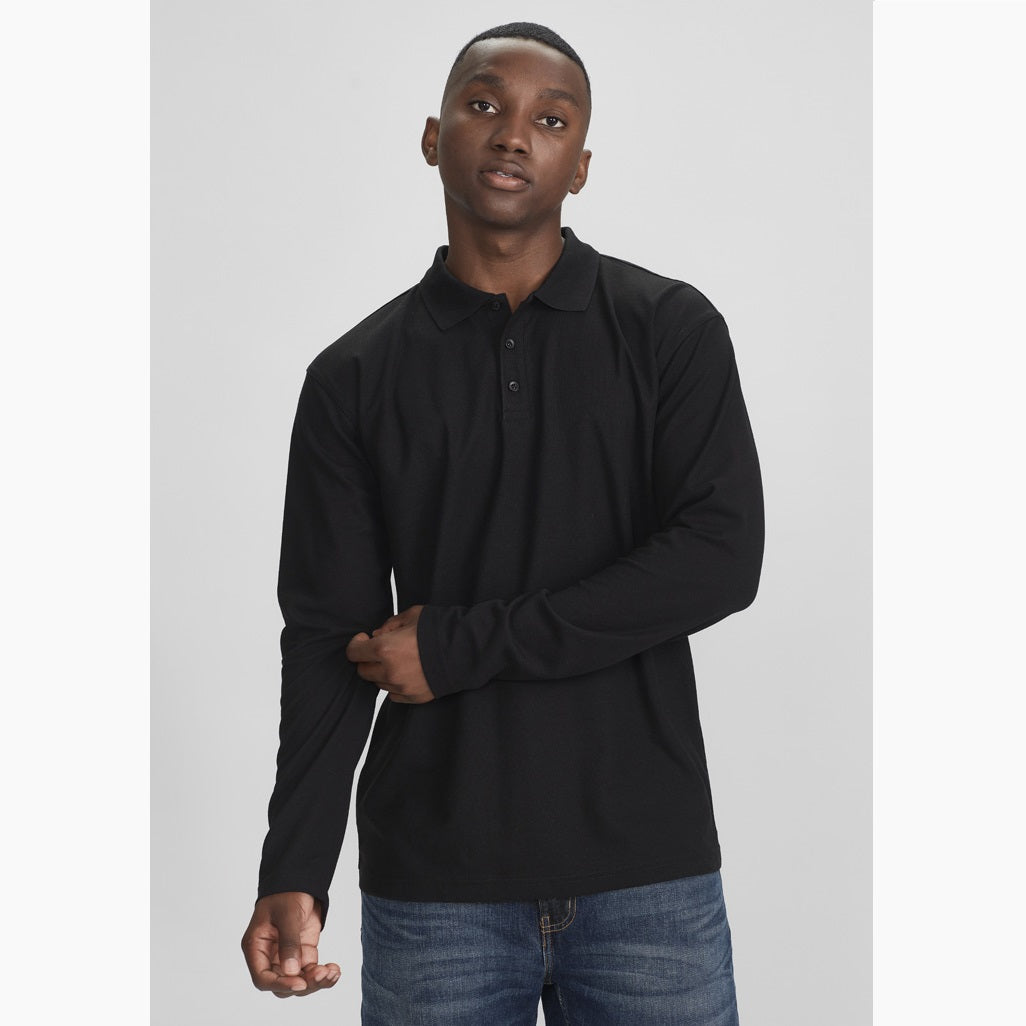Biz Collection P400ML Crew Mens L/S Polo