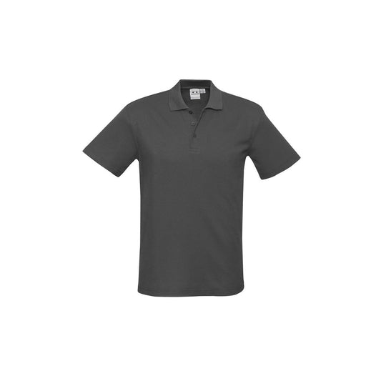 Biz Collection P400MS Crew Mens Polo Charcoal