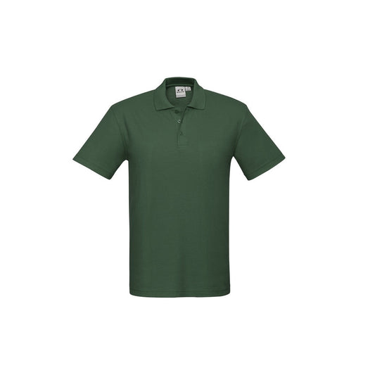 Biz Collection P400MS Crew Mens Polo Forest