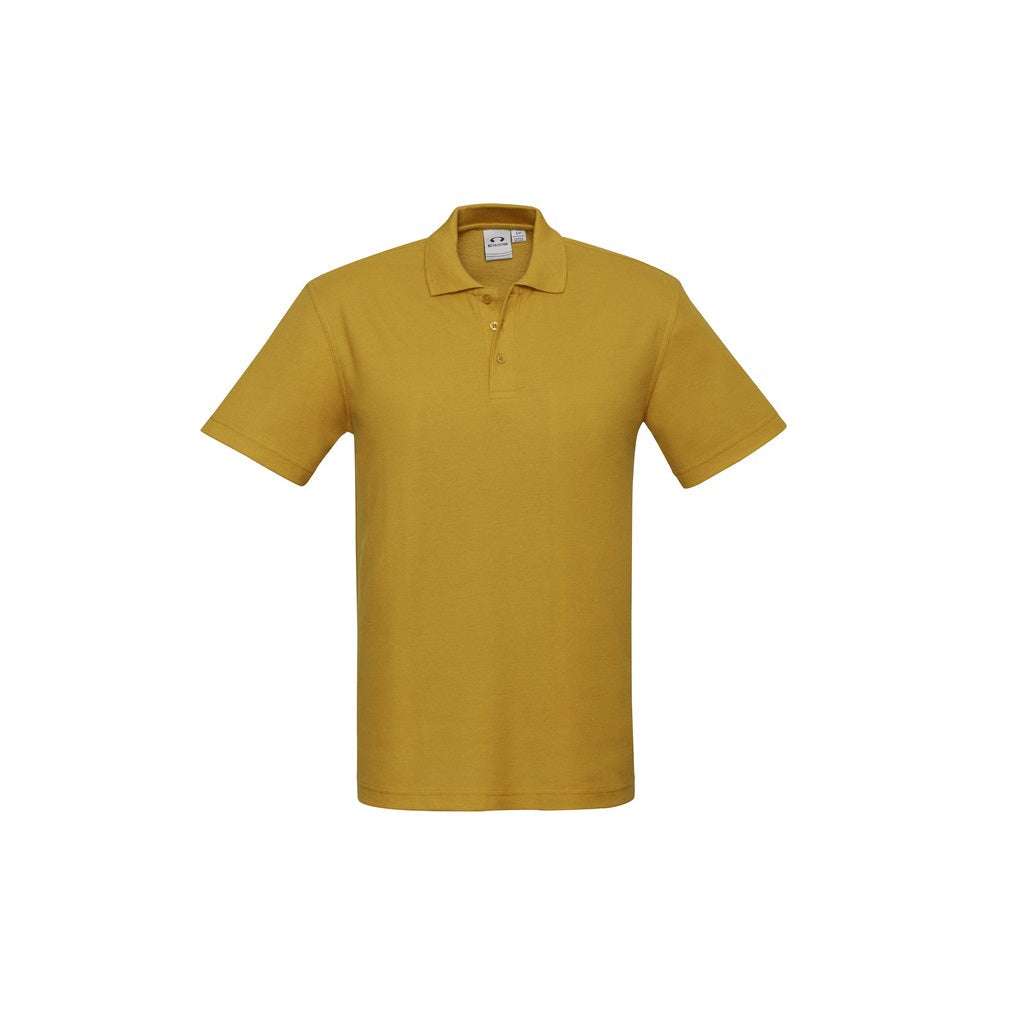 Biz Collection P400MS Crew Mens Polo Gold