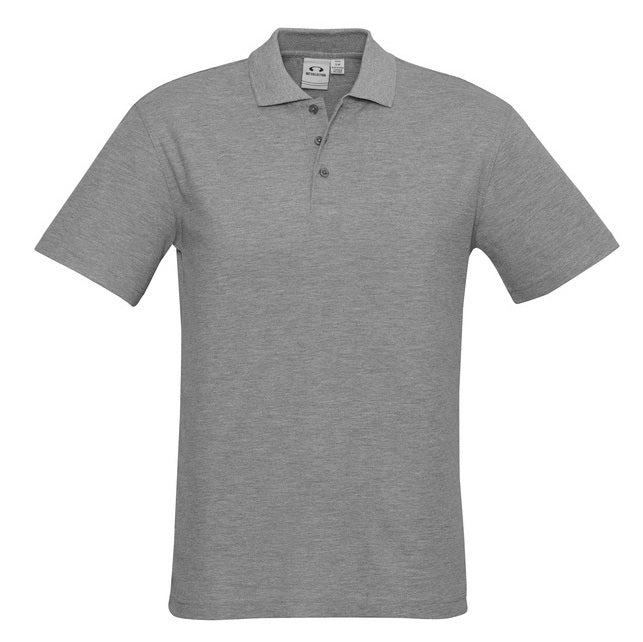 Biz Collection P400MS Crew Mens Polo - Grey - Alternative Front View