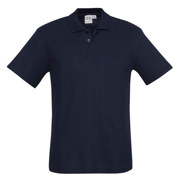 Biz Collection P400MS Crew Mens Polo - Navy - Front View