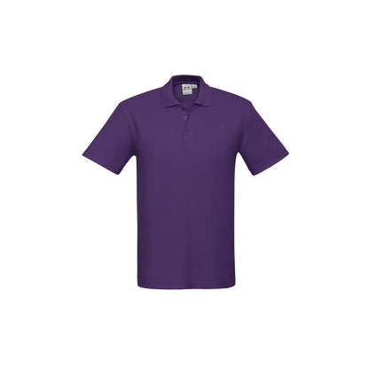 Biz Collection P400MS Crew Mens Polo Purple