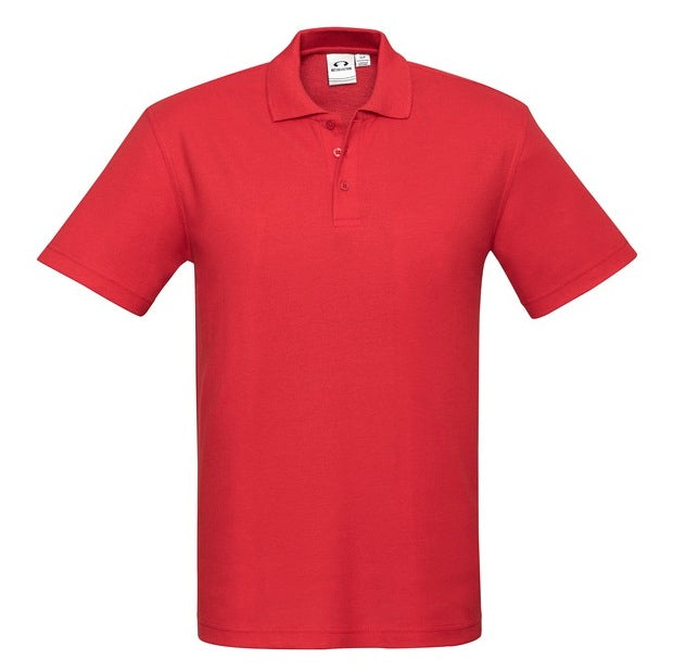 Biz Collection P400MS Crew Mens Polo - Red - Alternative Front View