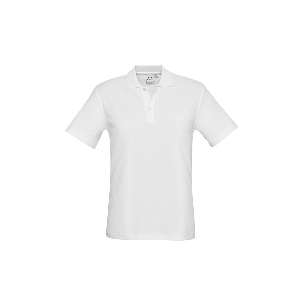 Biz Collection P400MS Crew Mens Polo White