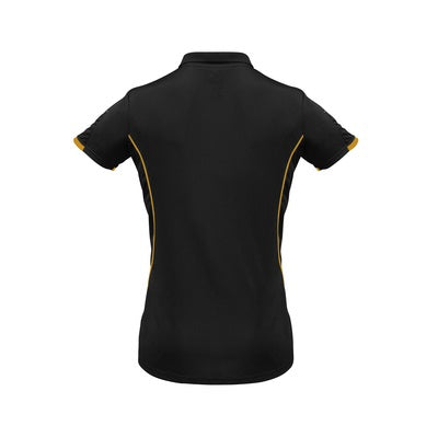 Biz Collection P405LS Razor Ladies Polo Black/Gold