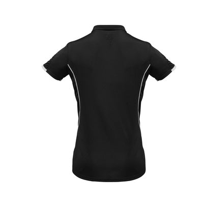 Biz Collection P405LS Razor Ladies Polo Black/White