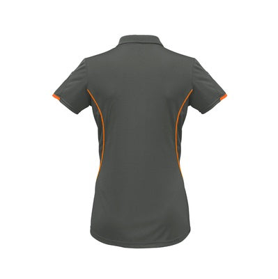 Biz Collection P405LS Razor Ladies Polo Grey/Fluro Orange