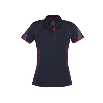 Biz Collection P405LS Razor Ladies Polo Navy/Red